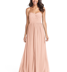 Aidan' Convertible Strapless Chiffon Gown