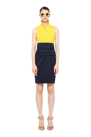 Bicolor Techno Cotton Dress