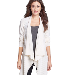 Engineered Rib Cashmere Cardigan