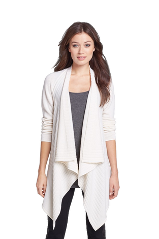 Engineered Rib Cashmere Cardigan