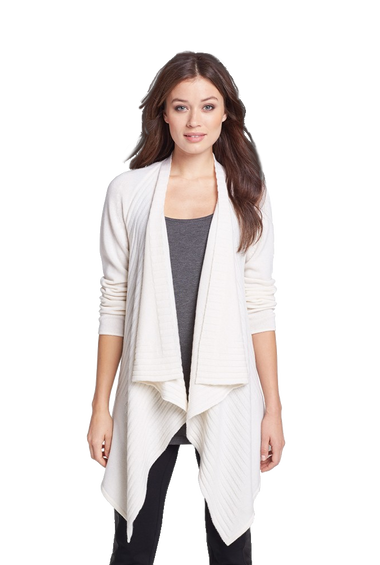 Engineered Rib Cashmere Cardigan