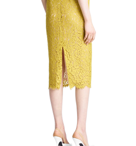 Floral Lace Pencil Skirt