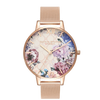 Olivia Burton Glasshouse Rose Gold Plated Mesh Ladies Watch