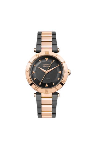 Vivienne Westwood Montagu Black And Rose Gold Tone Ladies Watch